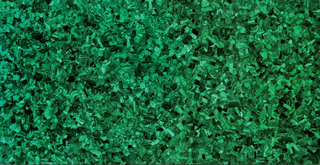 Green malachite slab